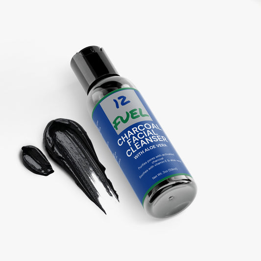 Charcoal Facial Cleanser — Paraben-Free Gel with Aloe & Tea Tree (2 oz)