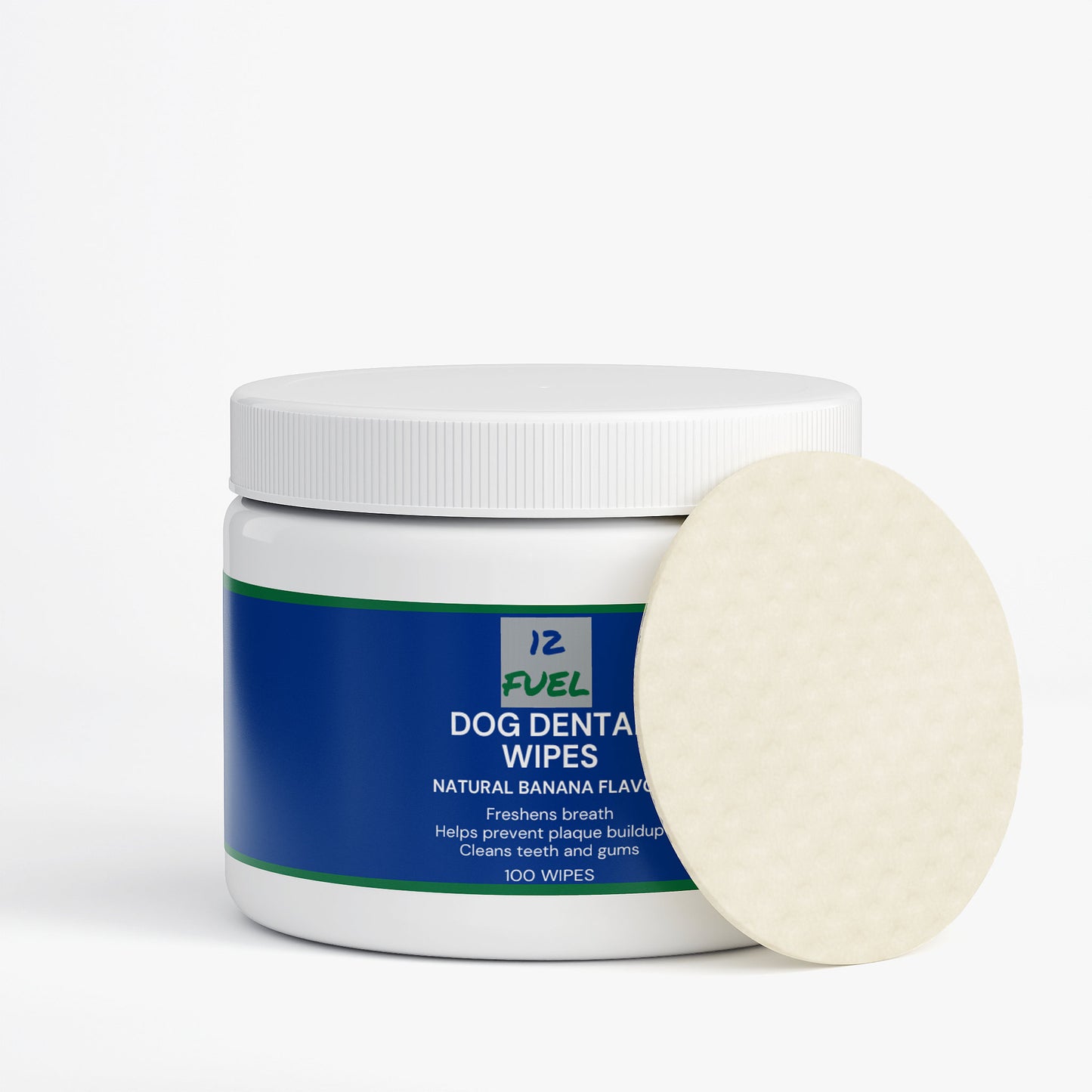 Dog Dental Wipes — Banana-Flavored, Plaque & Breath Support (100 Wipes)