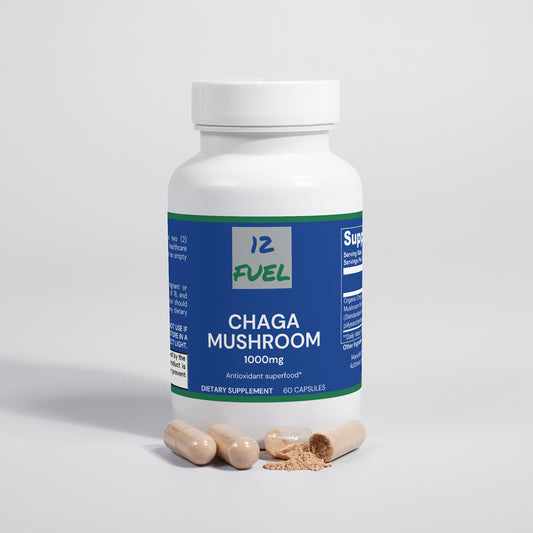 Chaga Mushroom — Organic Mycelium, 40% Polysaccharides (60 Vegan Capsules)
