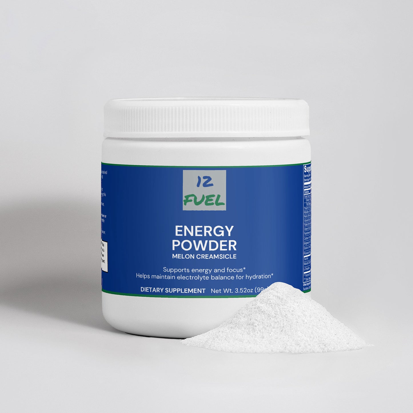 Energy Powder — Melon Creamsicle, Sugar-Free, Balanced Energy & Focus (4.94 oz)