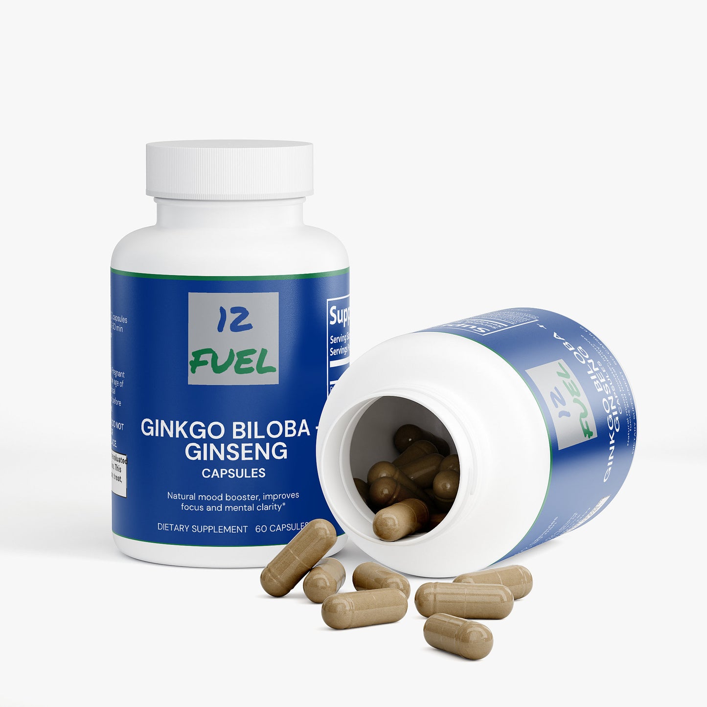 Ginkgo Biloba + Ginseng — Focus & Vitality Support (60 Capsules)