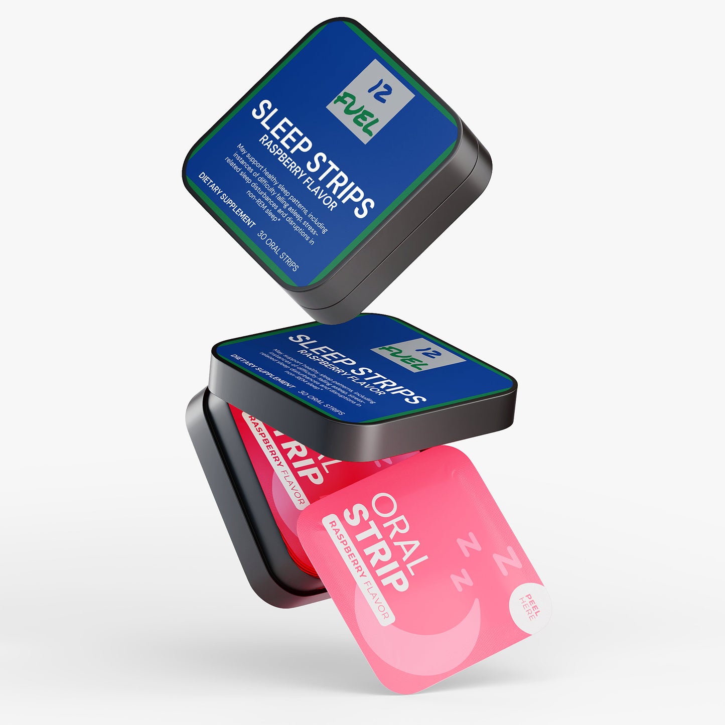Sleep Strips — Bedtime Support, Raspberry (30 Oral Strips)