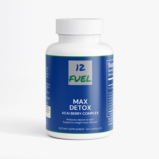 Max Detox (Acai Detox) — Gentle Daily Cleanse with Fiber & Botanicals (60 Vegan Caps)