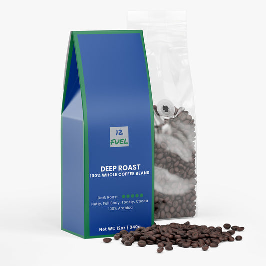 Deep Roast Coffee (Dark Roast) — 12 oz Whole Bean