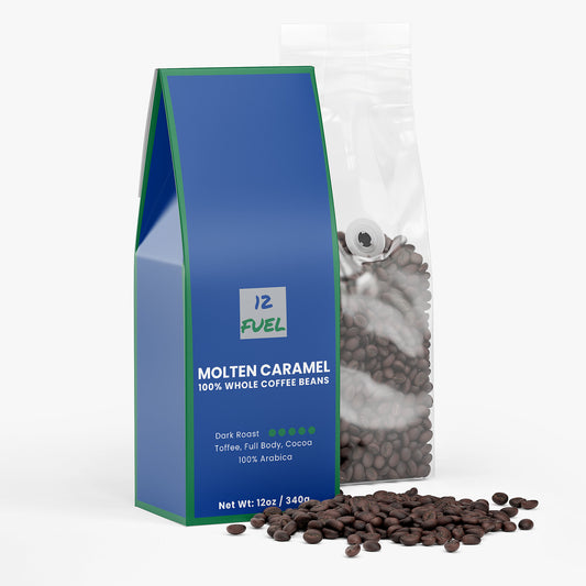 Molten Caramel Coffee (Dark Roast) — 12 oz Whole Bean