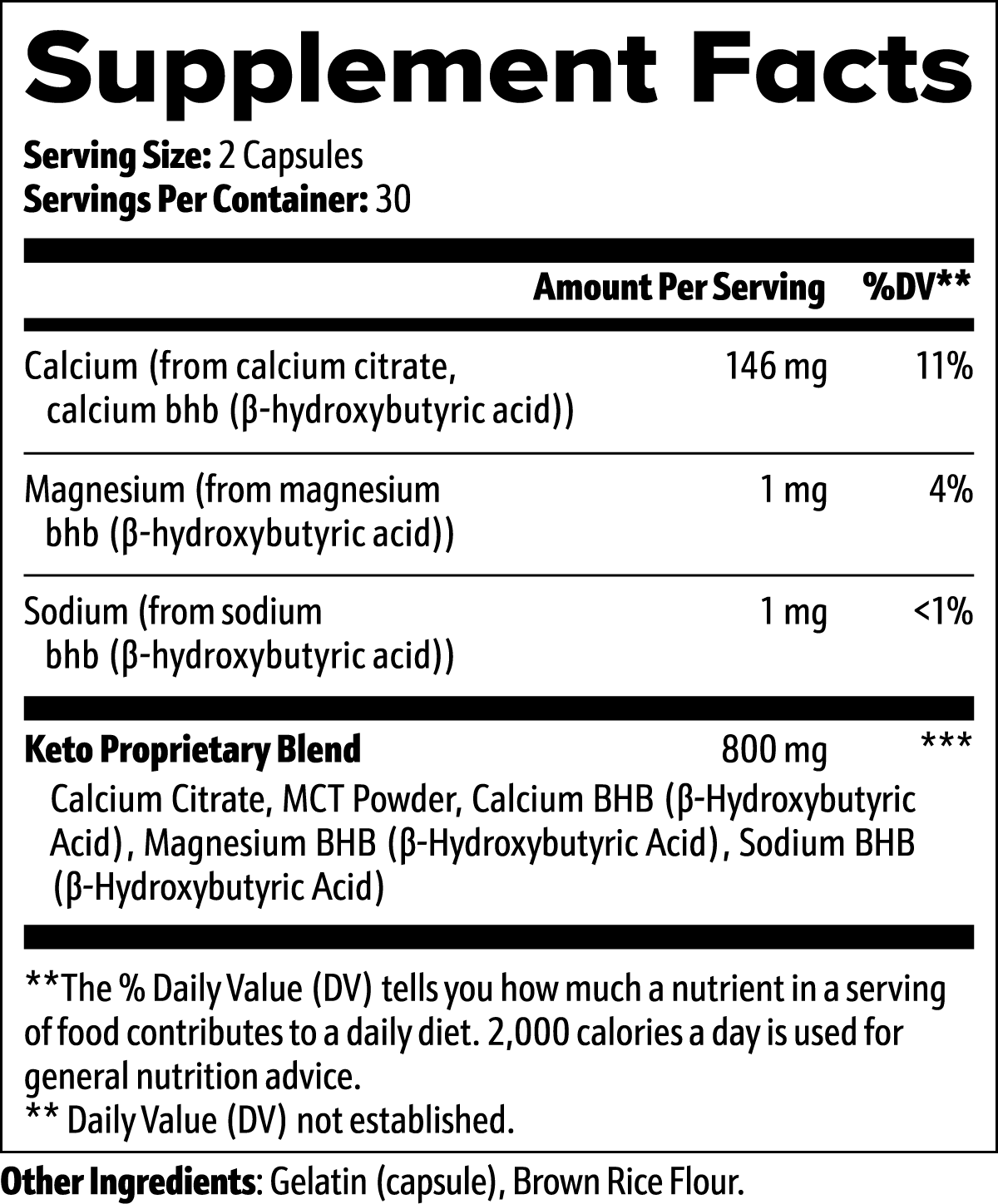 Keto BHB — Exogenous Ketones + MCT (60 Capsules)