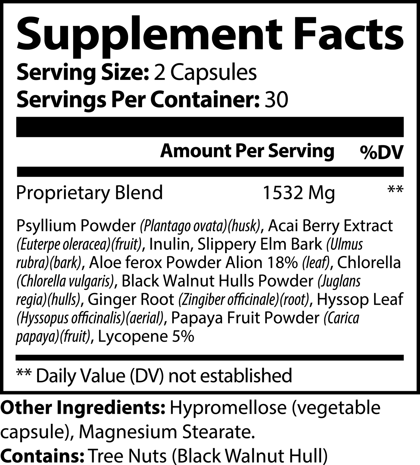 Max Detox (Acai Detox) — Gentle Daily Cleanse with Fiber & Botanicals (60 Vegan Caps)