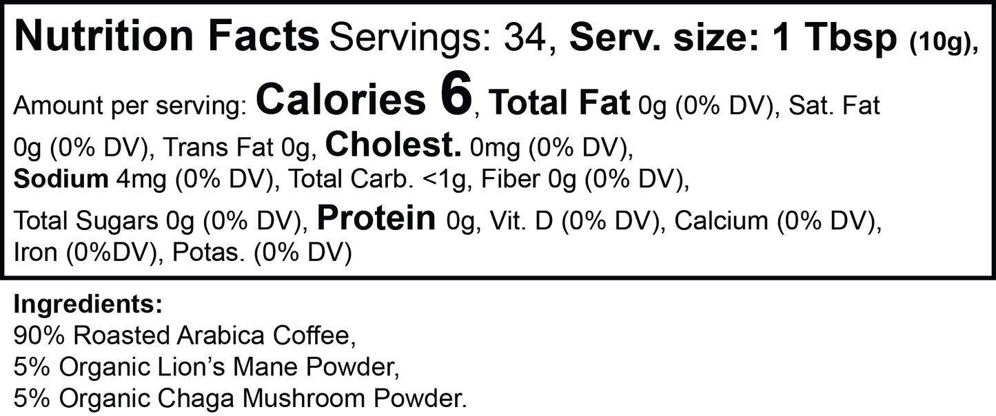 Vitality Mushroom Coffee — Medium Roast (12 oz)