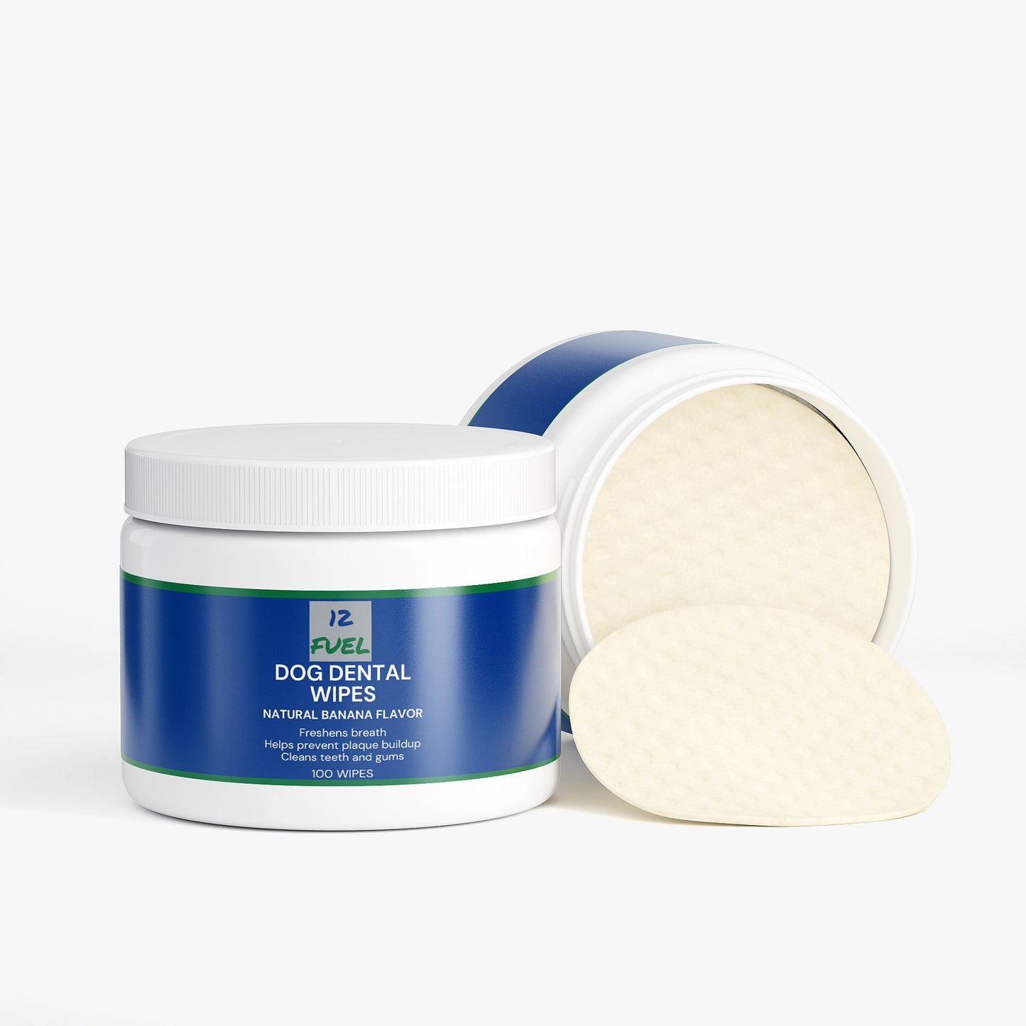 Dog Dental Wipes — Banana-Flavored, Plaque & Breath Support (100 Wipes)