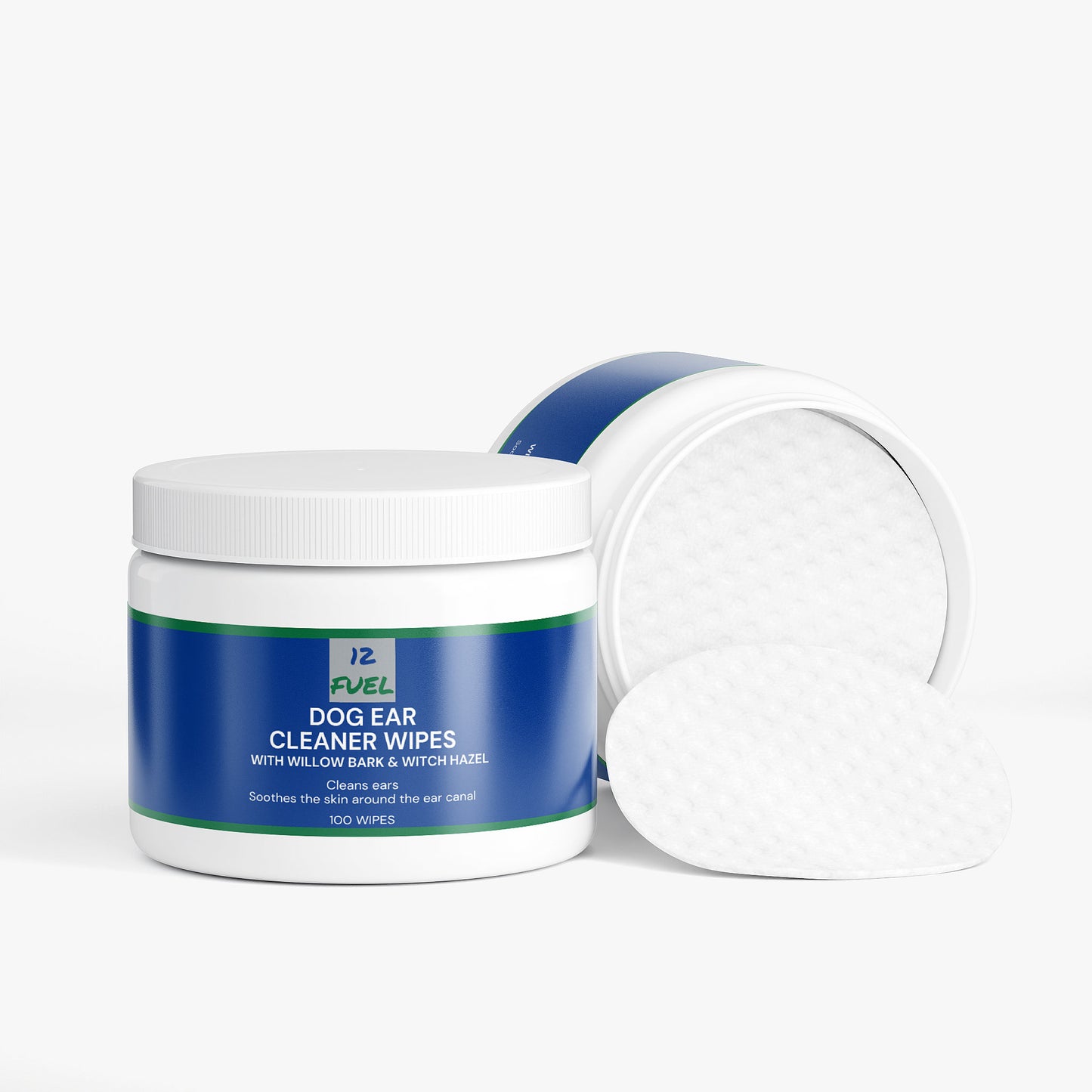 Dog Ear Cleaner Wipes — Alcohol-Free, Witch Hazel + Willow Bark (100 Wipes)