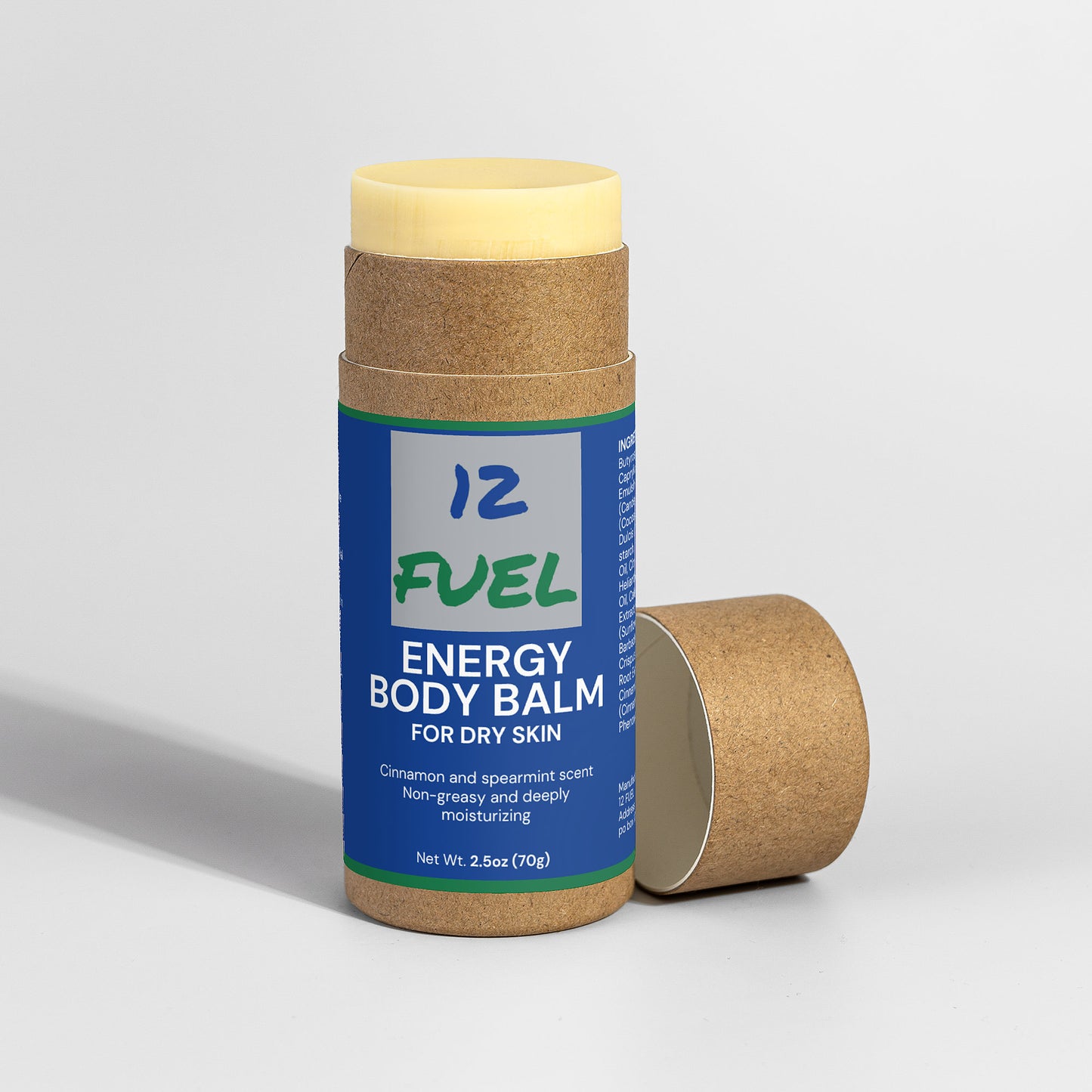 Energy Body Balm — Solid Moisturizer with Shea, Cocoa & Citrus-Mint Aroma (2.5 oz)