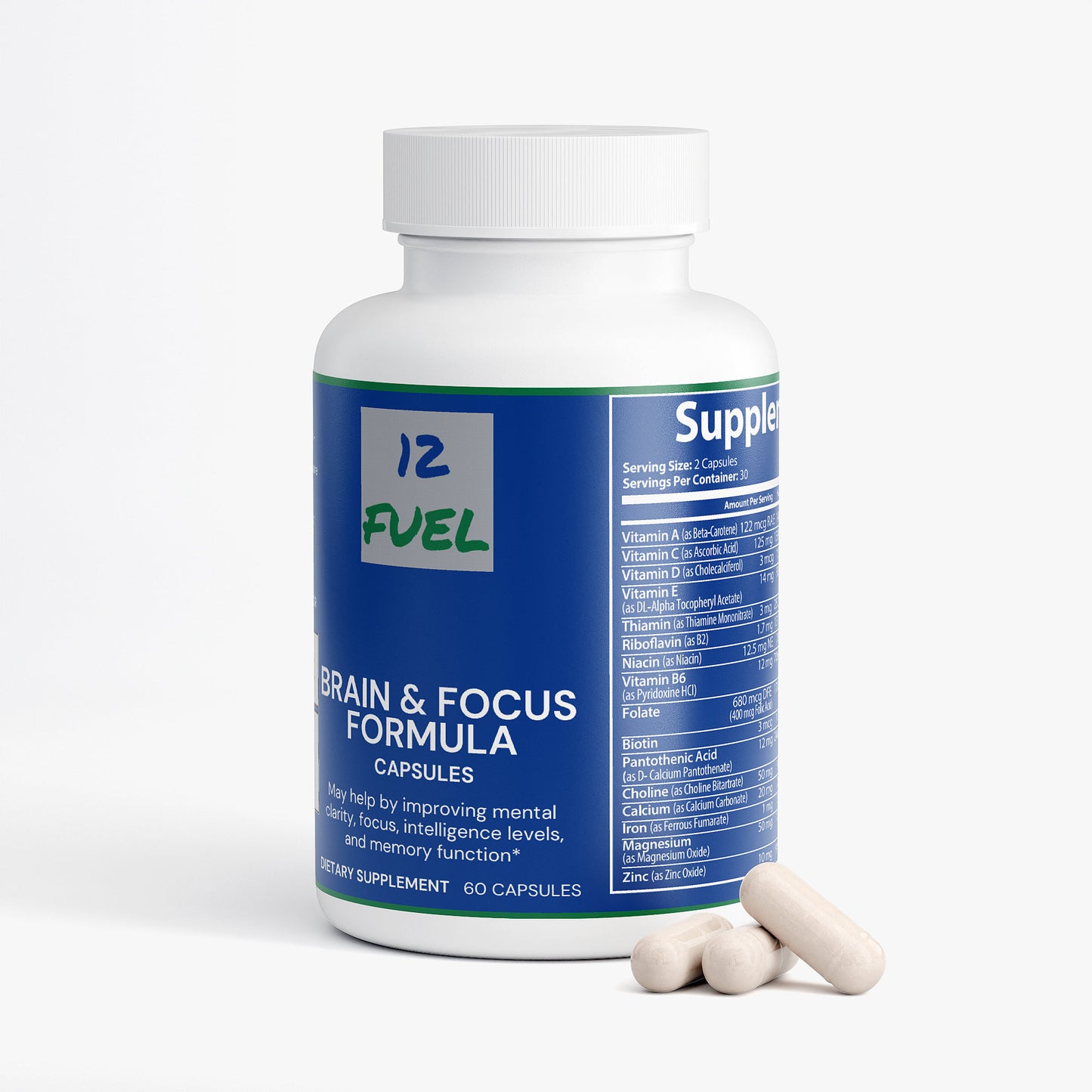 Brain & Focus Formula — Daily Cognitive Support (60 Capsules)