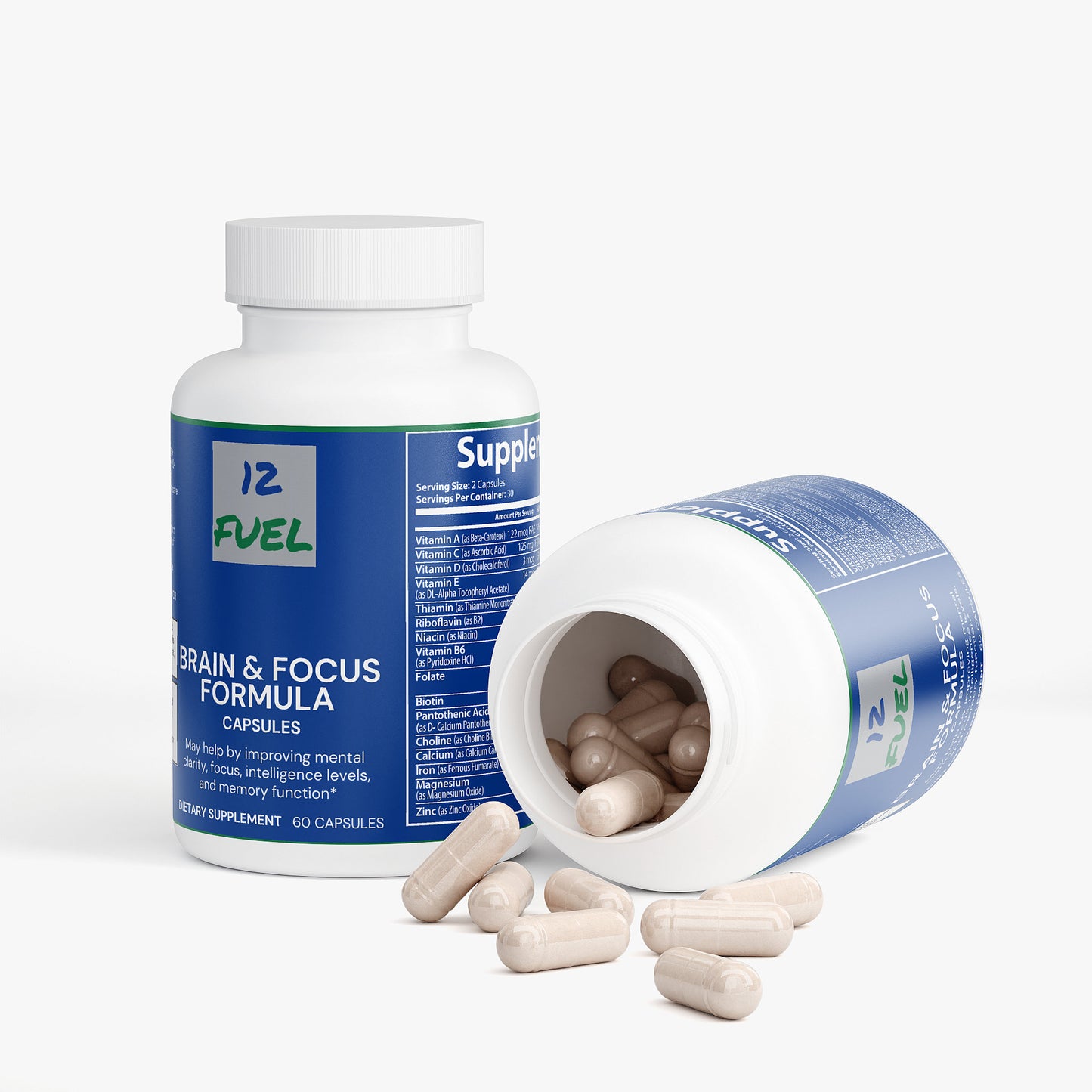 Brain & Focus Formula — Daily Cognitive Support (60 Capsules)