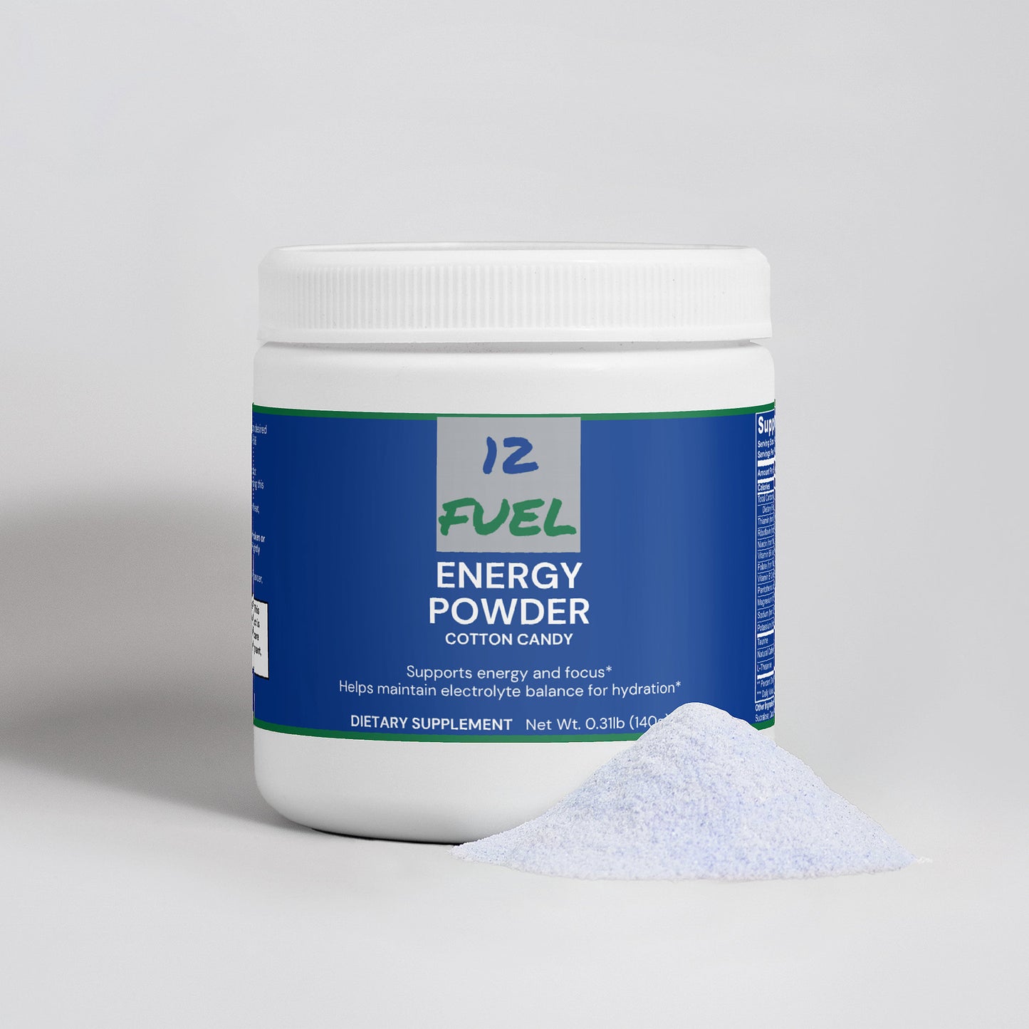 Energy Powder — Cotton Candy, Sugar-Free, Balanced Energy & Focus (4.94 oz)