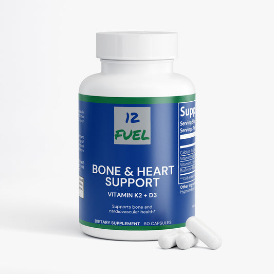 Bone & Heart Support — Vitamin D3 + K2 (MK-7) with Calcium (60 Capsules)