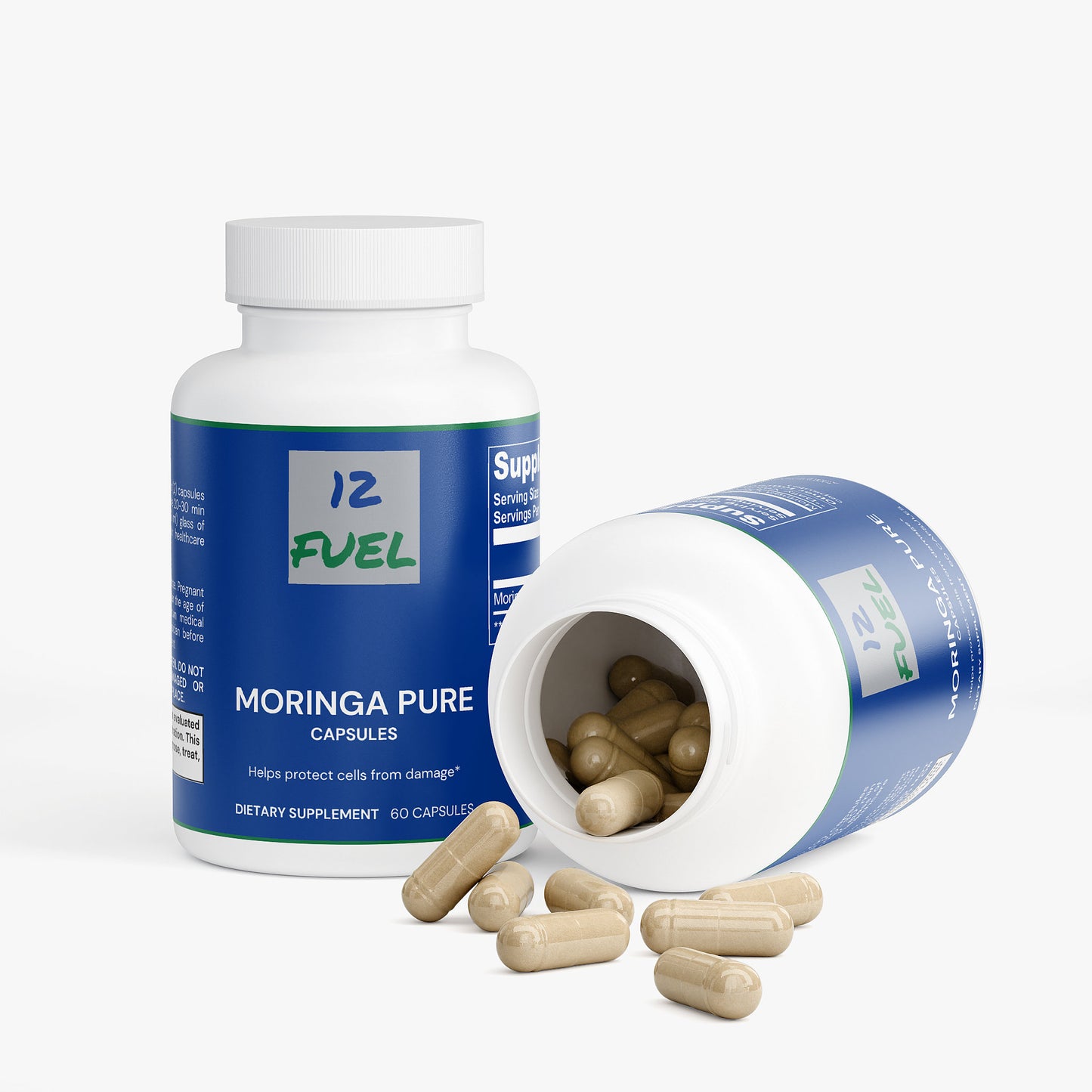 Moringa Pure — Whole-Leaf Moringa Oleifera (Vegan Capsules, 60 ct)