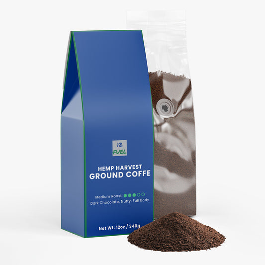 Hemp Harvest Coffee (Medium Roast) — Arabica + Hemp Protein (12 oz)