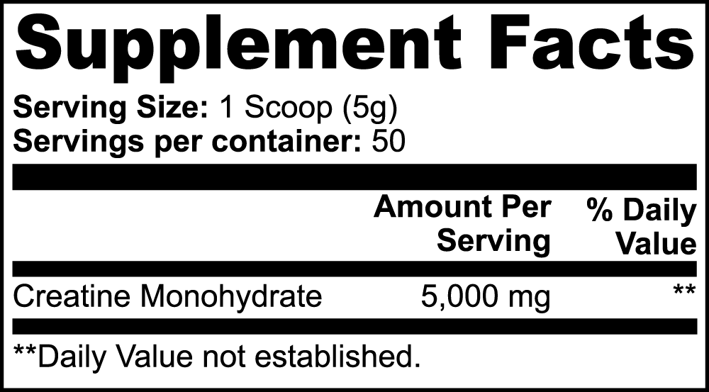 Creatine Monohydrate — Unflavored Training Support (250 g)