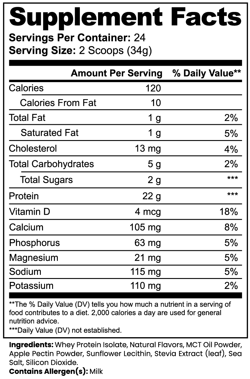 Advanced 100% Whey Protein Isolate – Vanilla (28.4 oz / 805 g)