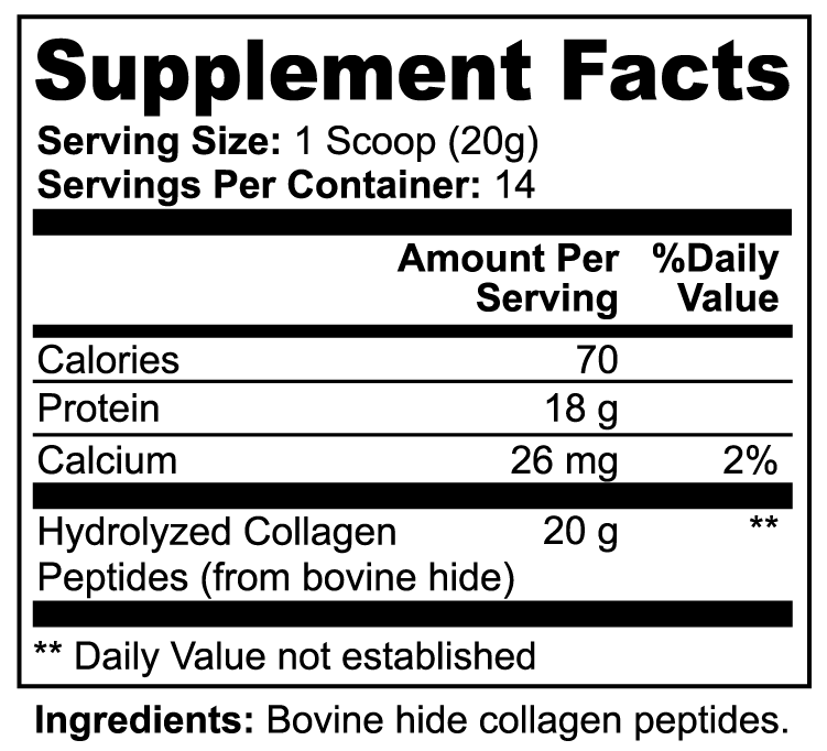 Grass-Fed Hydrolyzed Collagen Peptides — Unflavored, Types I & III (280 g)