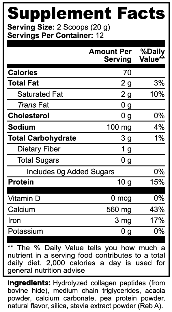 Grass-Fed Collagen Creamer — Vanilla, Smooth Mix-In for Coffee & Shakes