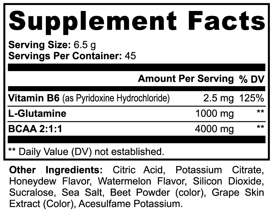 BCAA Post Workout Powder — Honeydew/Watermelon (292 g)